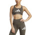 Brassiere de sport adidas Femme Powerreact Big Logo Graphic Olive Green