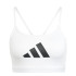 Brassiere de sport Fitness adidas Femme by Aeroreact Big Logo Graphic White