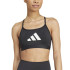 Brassiere de sport Fitness adidas Femme by Aeroreact Big Logo Graphic Noir