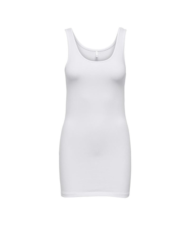 T-shirt Only live Love S/L Long Blanc Femme
