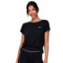 T-shirt UNIQUEMENT aubree Sur noir Femme