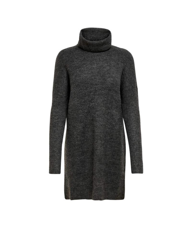 Robe Only jana Cowlnck Laine Gris Foncé Femme