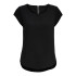 T-shirt Only vic S/S Solid Ptm Noir Femme