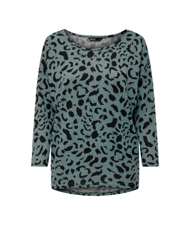 T-shirt Only elcos 4/5 Aop Chinois Vert Femme