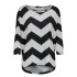T-shirt Only elcos 4/5 Aop Light Grey Femme