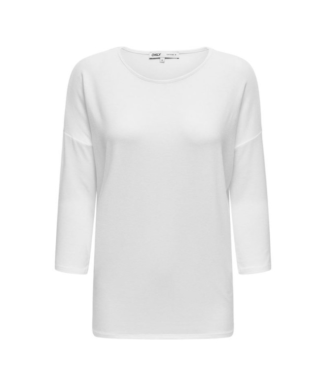 T-shirt Only glamour 3/4 Cloud Dancer Femme