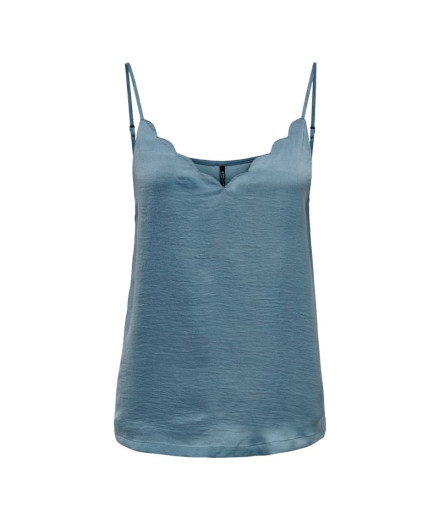 T-shirt Only debbie Singlet Blue Mirage Femme