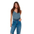 T-shirt Only debbie Singlet Blue Mirage Femme