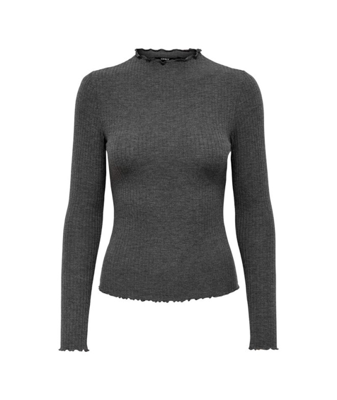 T-shirt Only emma High Dark Gris Femme