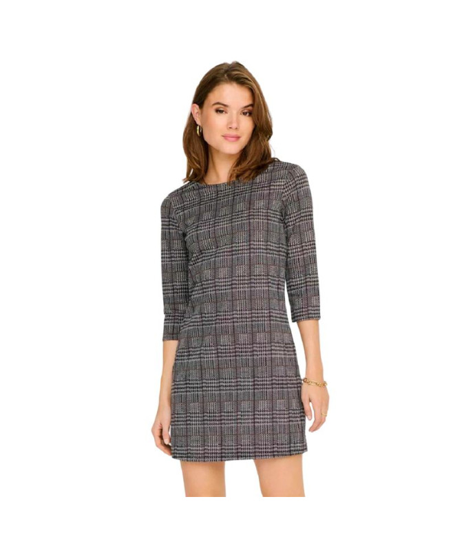 Robe Only Onlbrilliant 3/4 Check Noir Femme