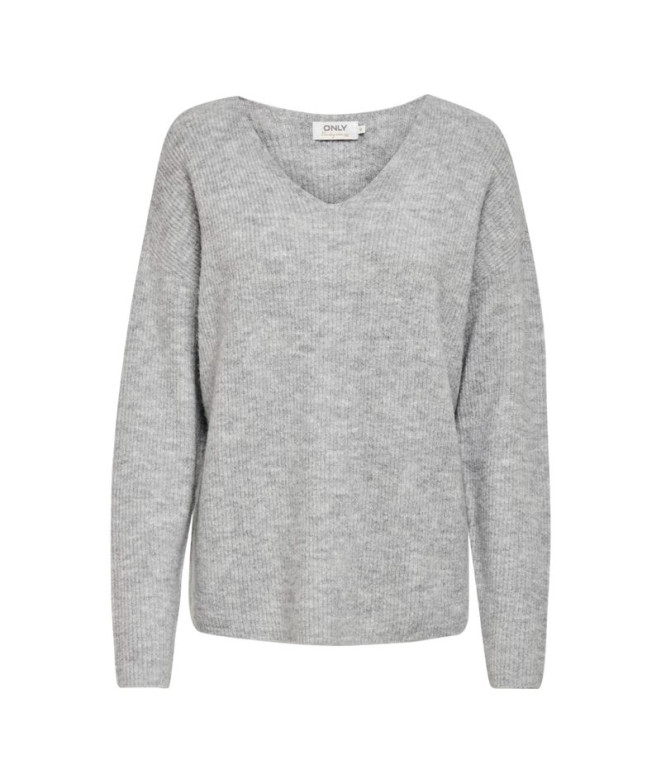 Sweat Only Onlcamilla V- Light Gris Femme