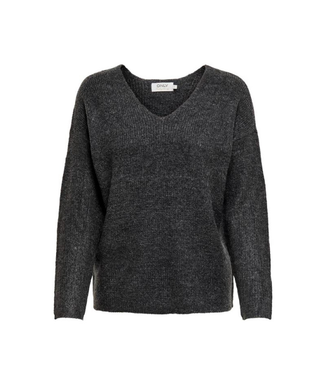 Sweat Only camilla V- Dark Gris Femme