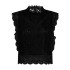 T-shirt Only karo S/L Lace Noir Femme