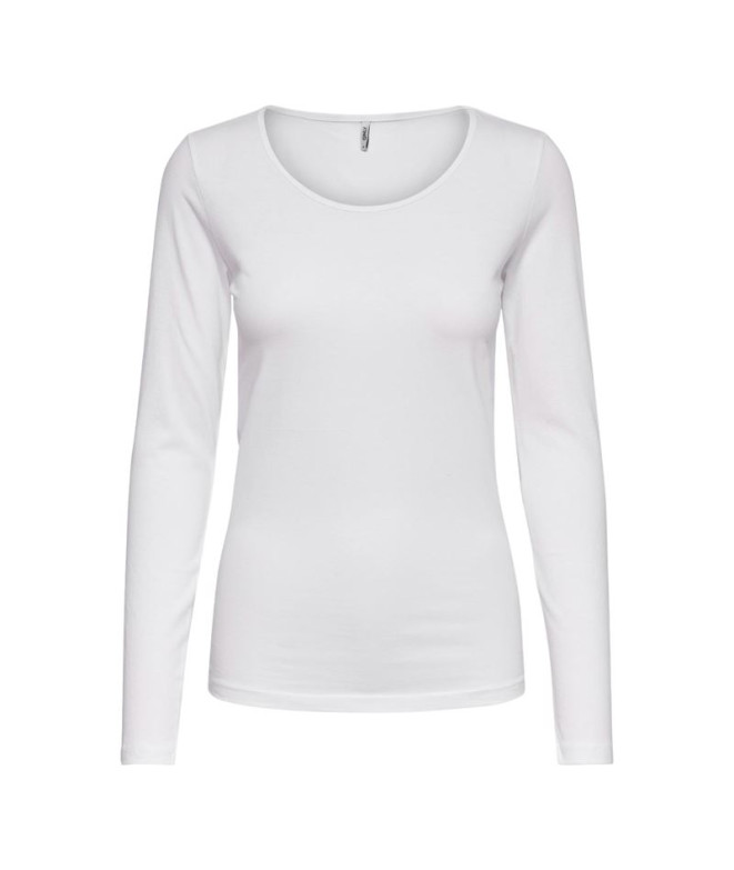 T-shirt Only live Love O Blanco Femme