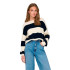 Sweat Only Onlatia tripe Whitecap Gray Femme