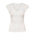 T-shirt Only Onlbelia Cap Sleeve Cloud Dancer Femme