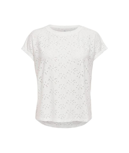 T-shirt Only Onlsmilla Cloud Dancer Femme