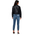 Veste Only vera Faux Leather Biker Black Femme