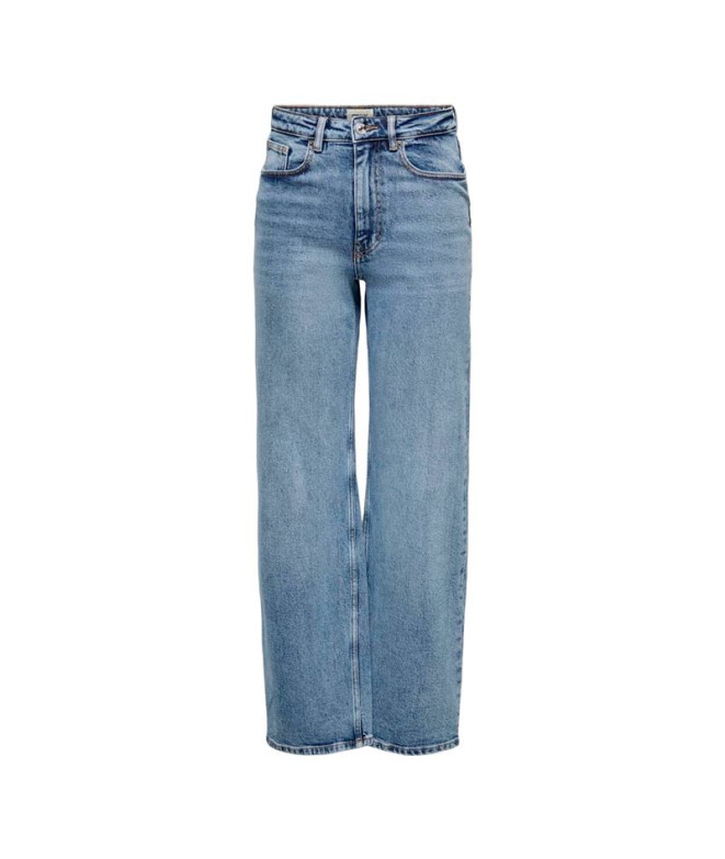Pantalon Only juicy Wide Leg Rea365 Medium Blue...