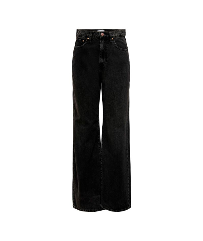 Pantalon Only espoir Ex Wide Rea129 Black Denim...
