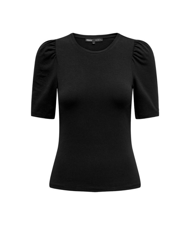T-shirt Only Onllive Love 2/4 Puff Black Femme