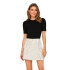 T-shirt Only Onllive Love 2/4 Puff Black Femme