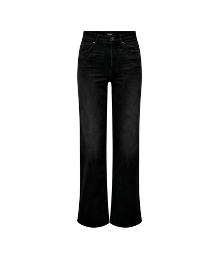 Pantalon Only Onlmadison Blush Wide Cro099 Washed Black...