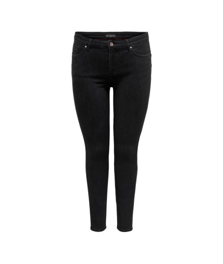 Pantalon Only Carpower Mid Ph Up Rea3659 Black Denim Femme