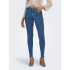 Jeans Only power Mid Push up Jeans Skinny Dark Blue Denim Femme