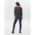 T-shirt Only alba 3/4 Gris foncé Femme