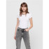 T-shirt Only live Love S/S O White Femme