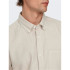 Chemise Only & Sons gudmund Slim 1-Pkt Solid Silver Lining Homme
