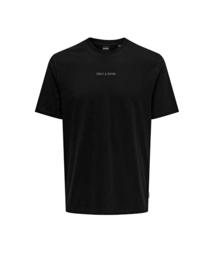 T-shirt Only & Sons levi Life Reg Text Noir Homme