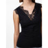 T-shirt Pieces ilu Sl Noir Femme
