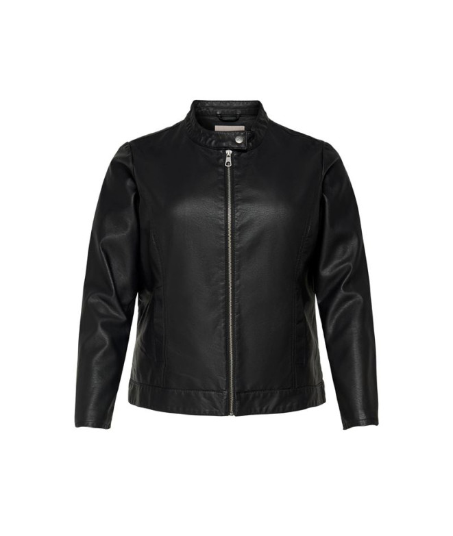Veste Only Carrobber Faux Leather Black Femme
