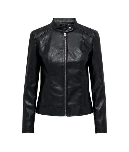 Veste Only Polipiel Faux Leather Noir Femme