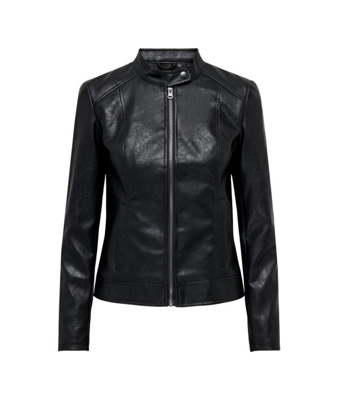 Veste Only Polipiel Faux Leather Noir Femme