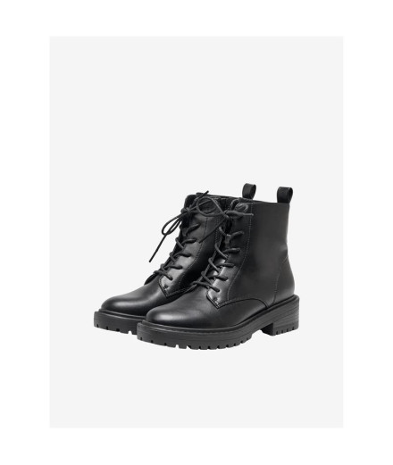 Botas Only bold-17 Pu Lace Up - Noir Femme