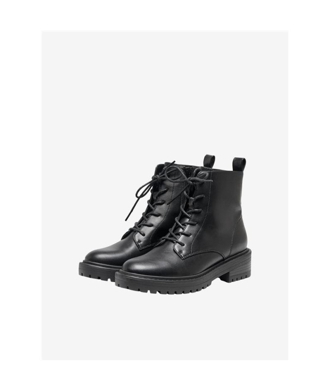 Botas Only bold-17 Pu Lace Up - Noir Femme