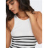 T-shirt Only Onlkenya Rib Stripe Bright White Femme
