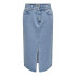 Jupe Only bianca Midi Rea Light Blue Denim Femme