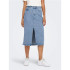 Jupe Only bianca Midi Rea Light Blue Denim Femme