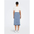 Jupe Only bianca Midi Rea Light Blue Denim Femme