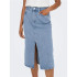 Jupe Only bianca Midi Rea Light Blue Denim Femme
