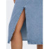 Jupe Only bianca Midi Rea Light Blue Denim Femme
