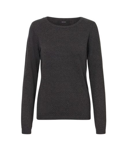 Sweat Vero Moda caretructure Blou à col O Gris foncé...
