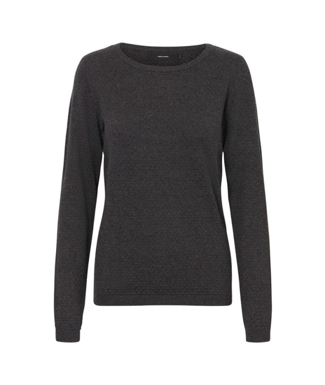 Sweat Vero Moda caretructure Blou à col O Gris...