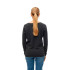 Sweat Vero Moda caretructure Blou à col O Gris foncé Mélange Femme