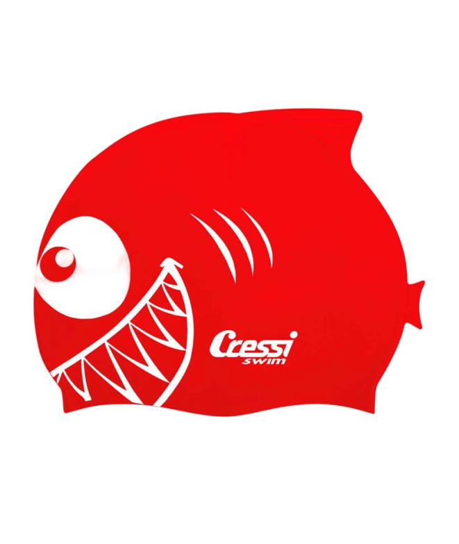 Bonnet de natation Cressi Silicona Tiburón Rojo...
