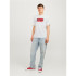 T-shirt Jack and Jones tiley Crew Blanc Homme